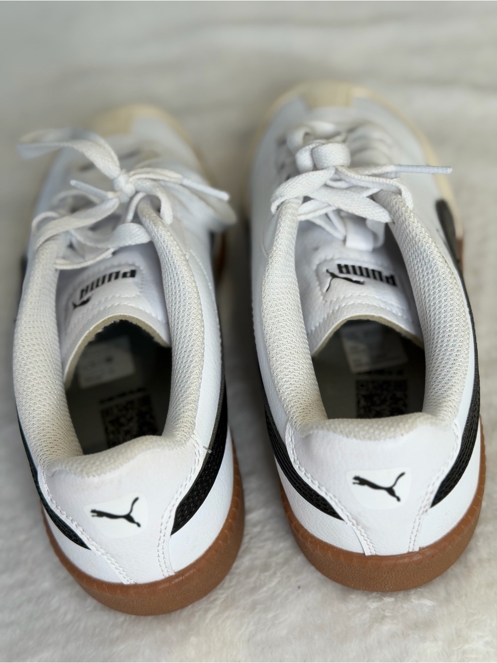 Puma White Black and Cream Classic Sneakers - Picture 9 of 9